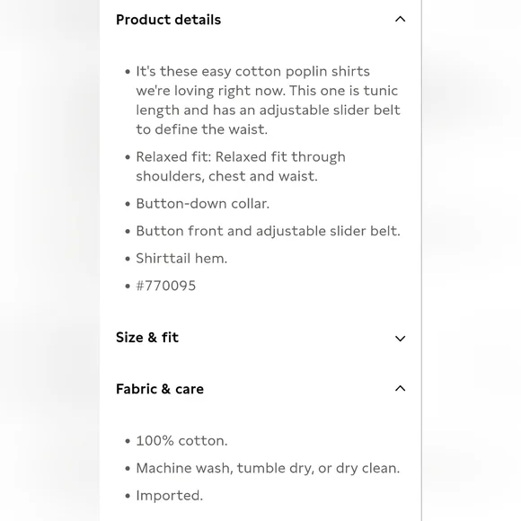 Banana Republic Cotton Poplin Belted Tunic Shirt Navy Stripe-Medium - Picture 5 of 9